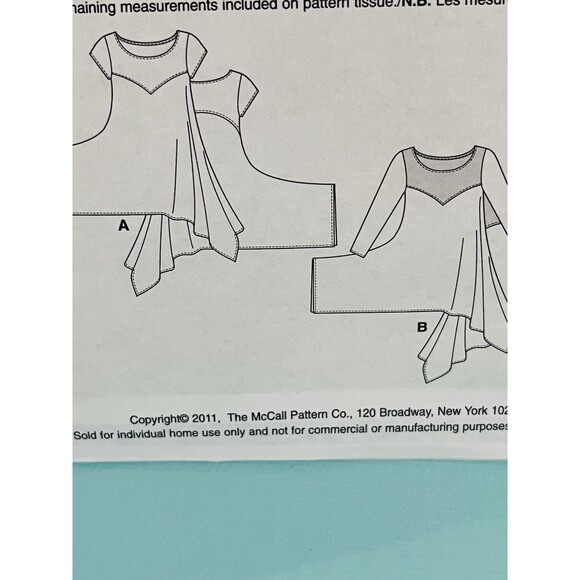 McCalls M6398 Womens Plus EASY Tunics Tops Sewing Pattern Sz 18W-24W RR Uncut - Picture 6 of 6